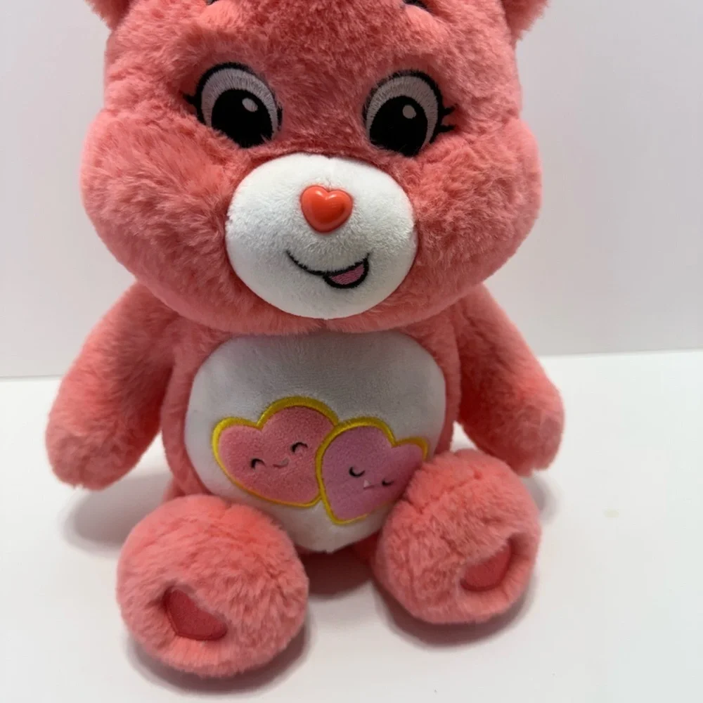 Care Bears Cheerful Pink Loves A Lot Plush With Heart Details,14 Inches, So Cute